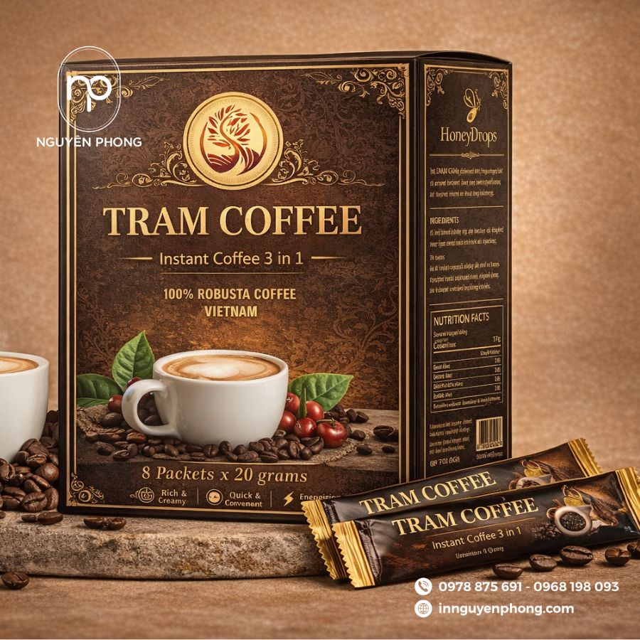 Mẫu hộp giấy sang trọng đựng cafe